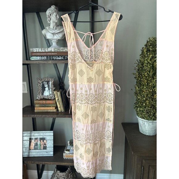 PQ Swim Joy Eyelet Lace Cotton Tunic Beach Cover Up Namaste Womens Size XS/S - Picture 12 of 13